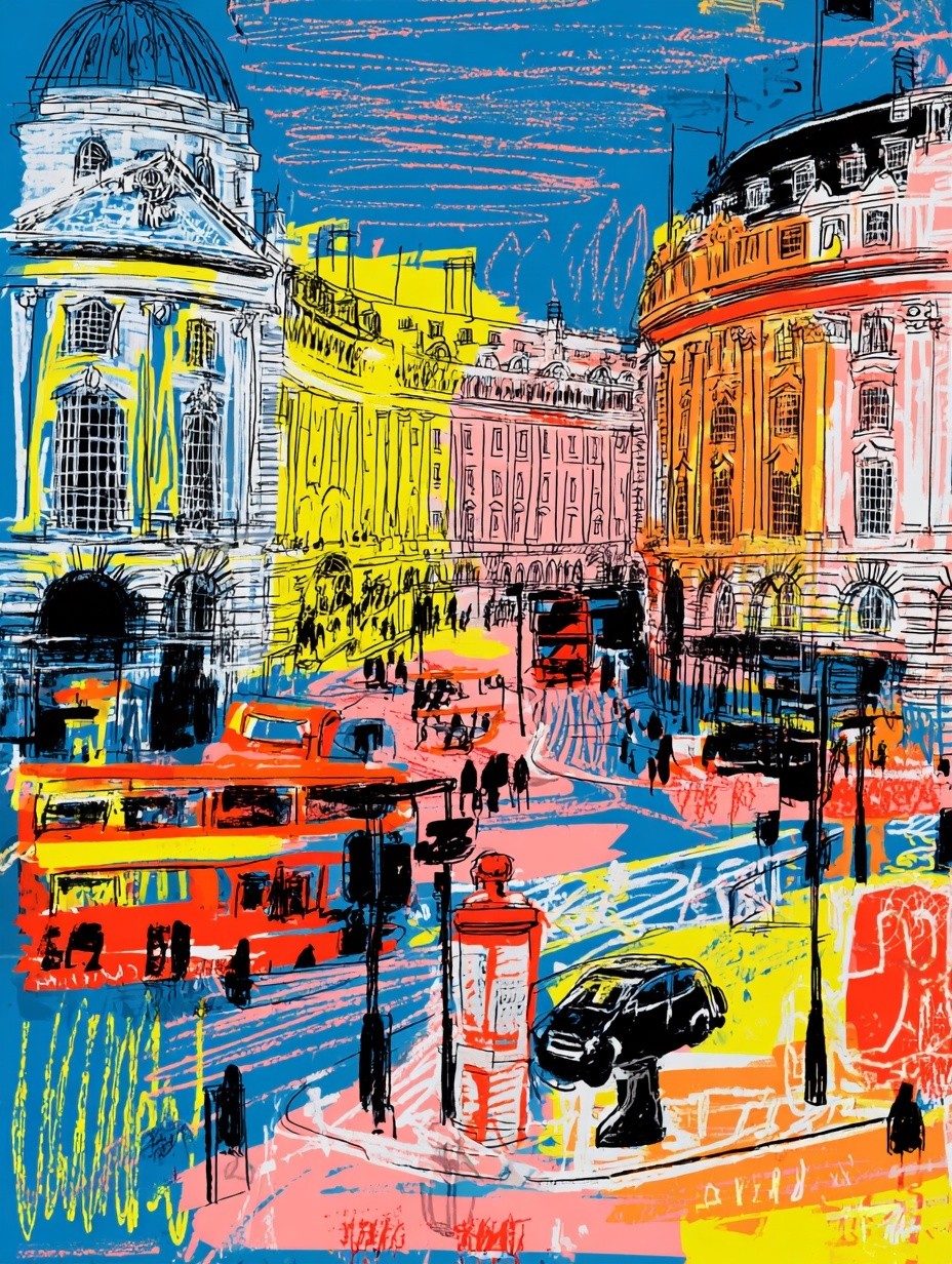 London Cityscape — Illustration Print. poster detail