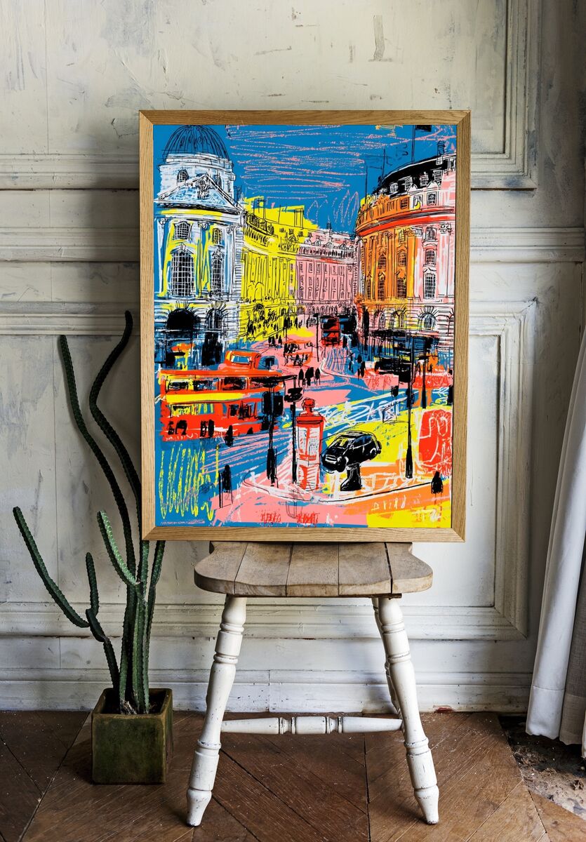 London Cityscape — Illustration Print. room preview