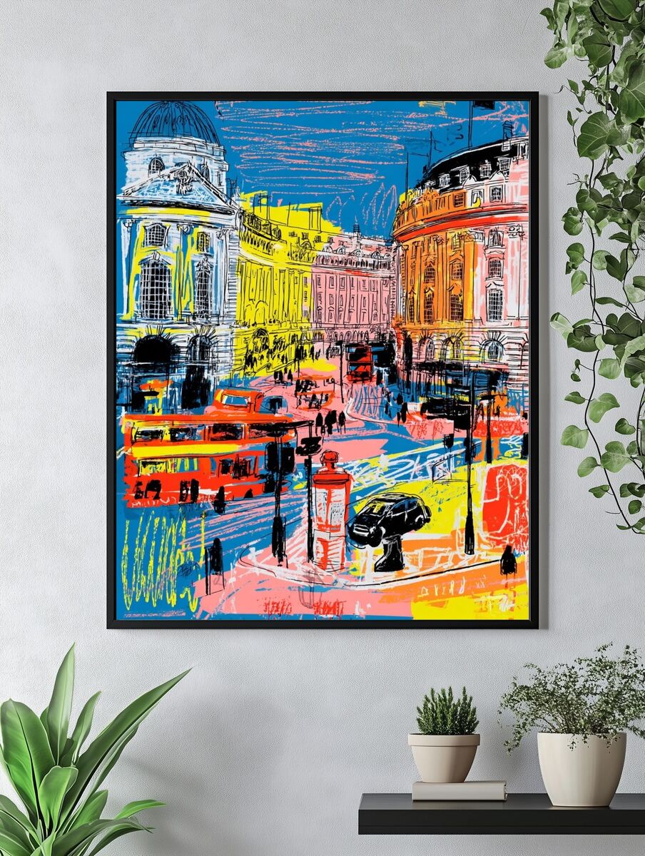 London Cityscape — Illustration Print. — room view 4