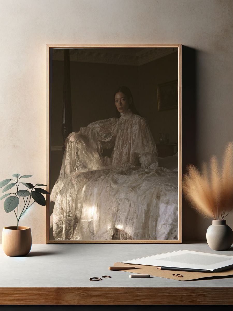 Lace Portrait Photography Poster. — room view 2