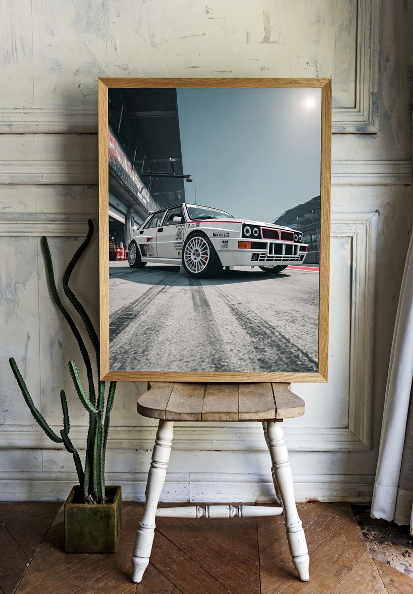 Lancia Delta Rally Car Photography Poster. — room view 1