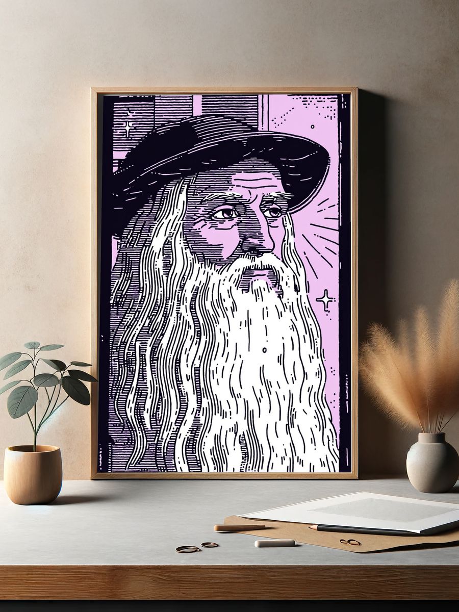 Leonardo da Vinci — Vintage Print. — room view 2