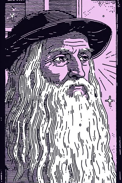 Leonardo da Vinci — Vintage Print. poster
