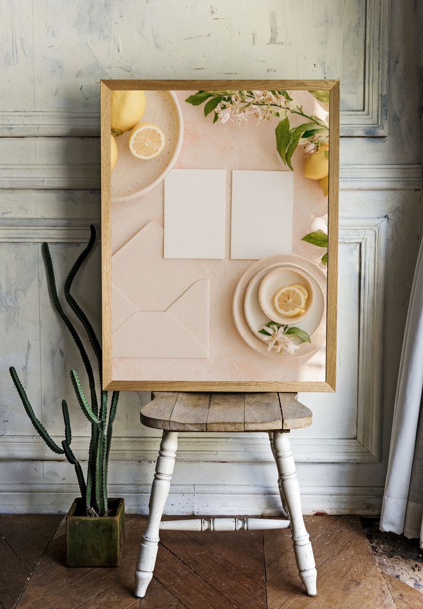 Lemon Still Life Photography Poster. — room view 1