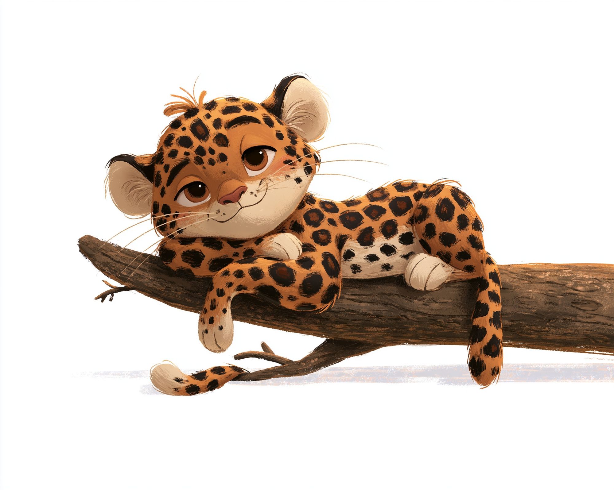 Leopard Cub Illustration Poster. poster — animals art