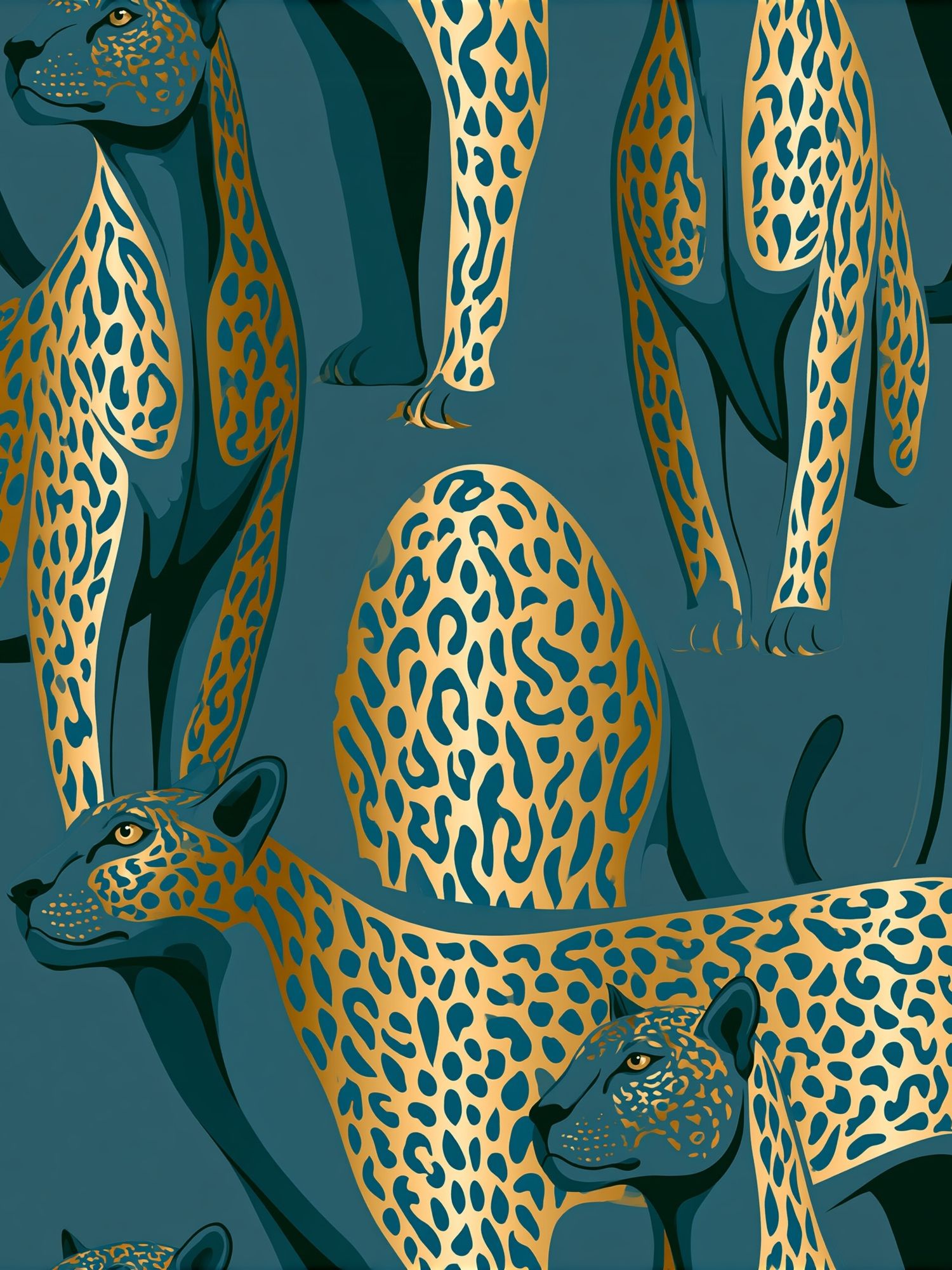 Leopard Pattern Illustration Poster. poster — animals art