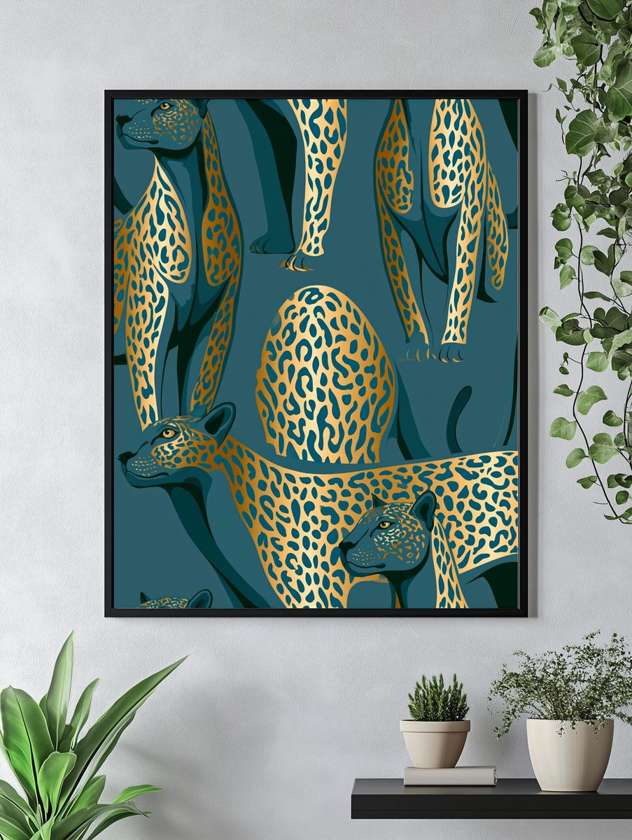 Leopard Pattern Illustration Poster. — room view 4