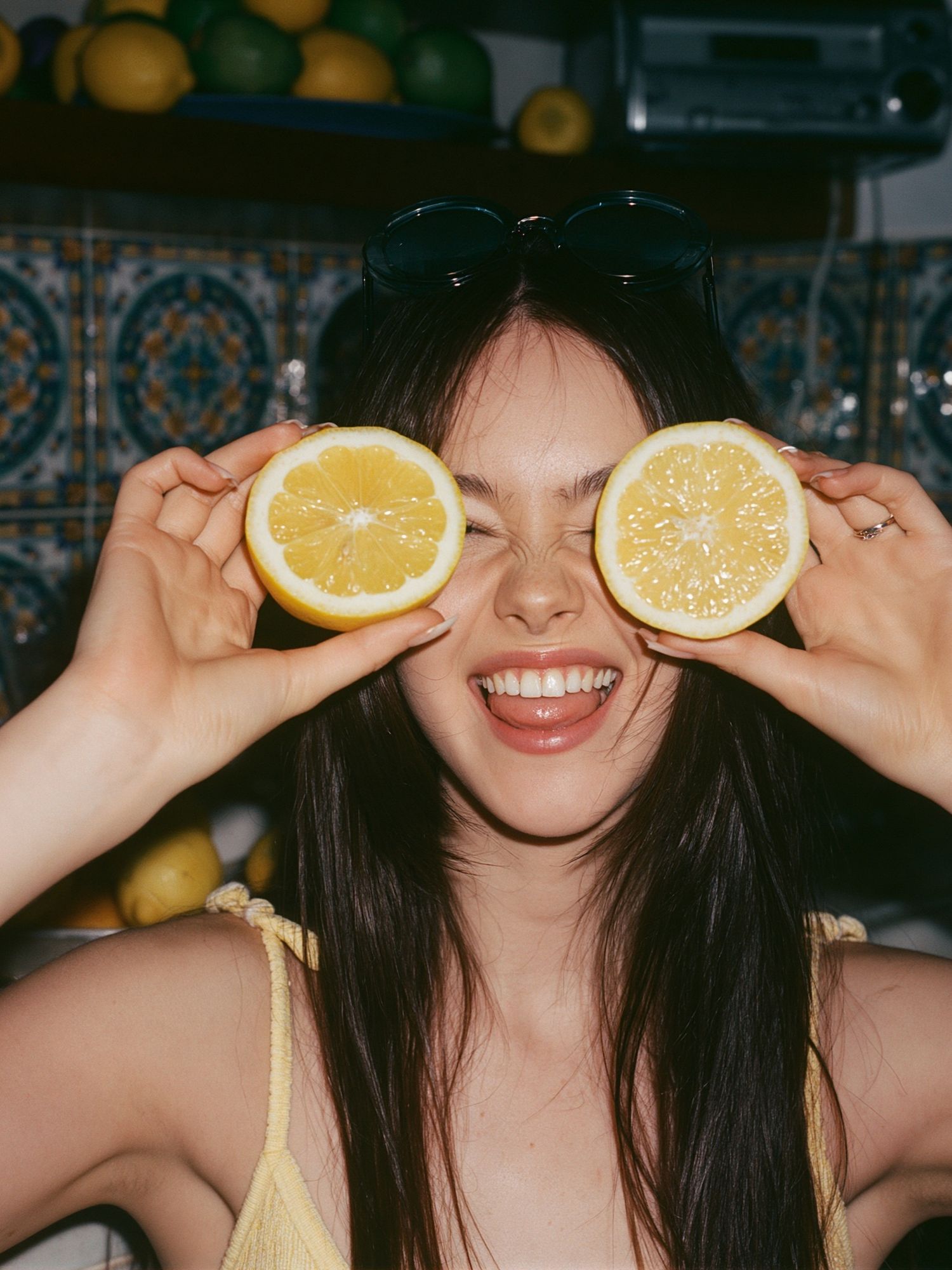 Lemon Eyes Portrait Photography Poster. poster detail