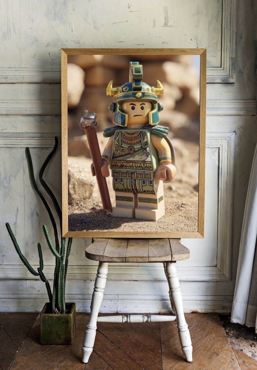 LEGO Egyptian Warrior — Toy Art Print. room preview