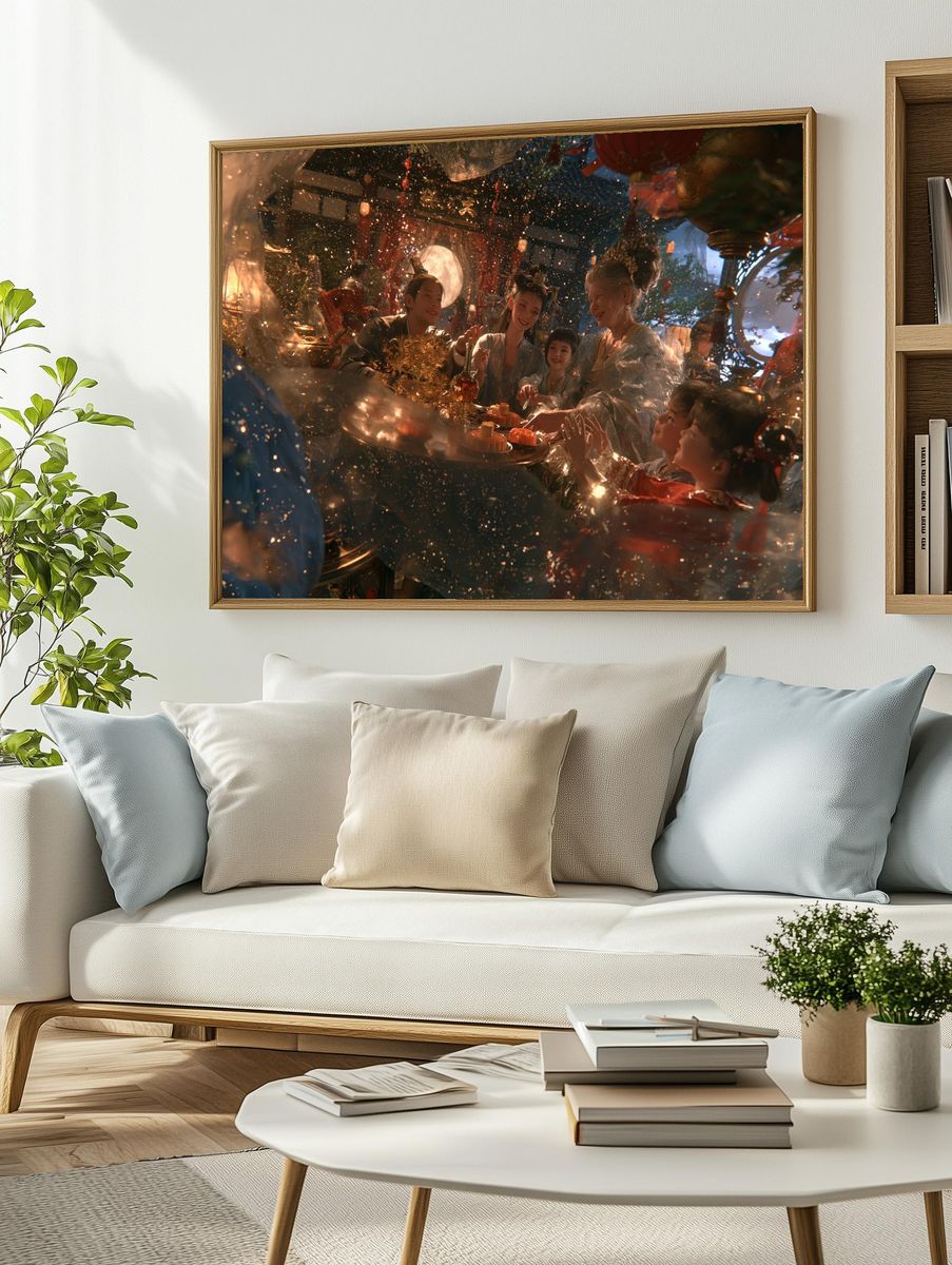Lantern Feast Digital Art Poster. — room view 2
