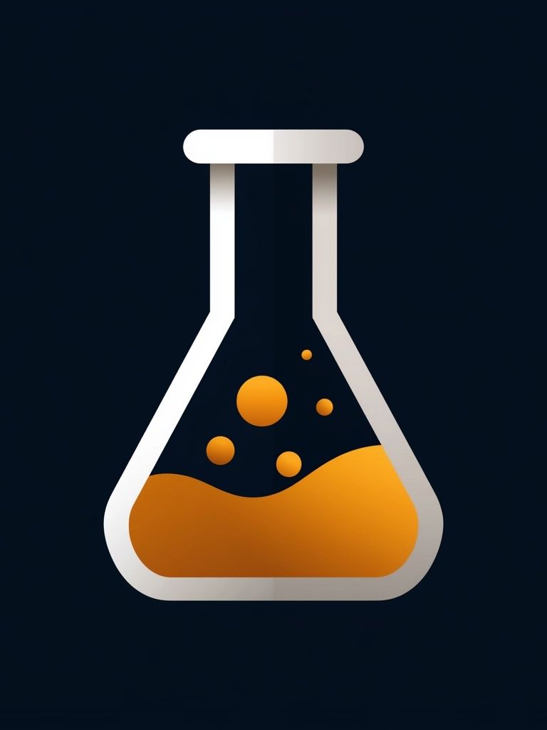 Laboratory Flask Minimalist Print. poster — illustration art