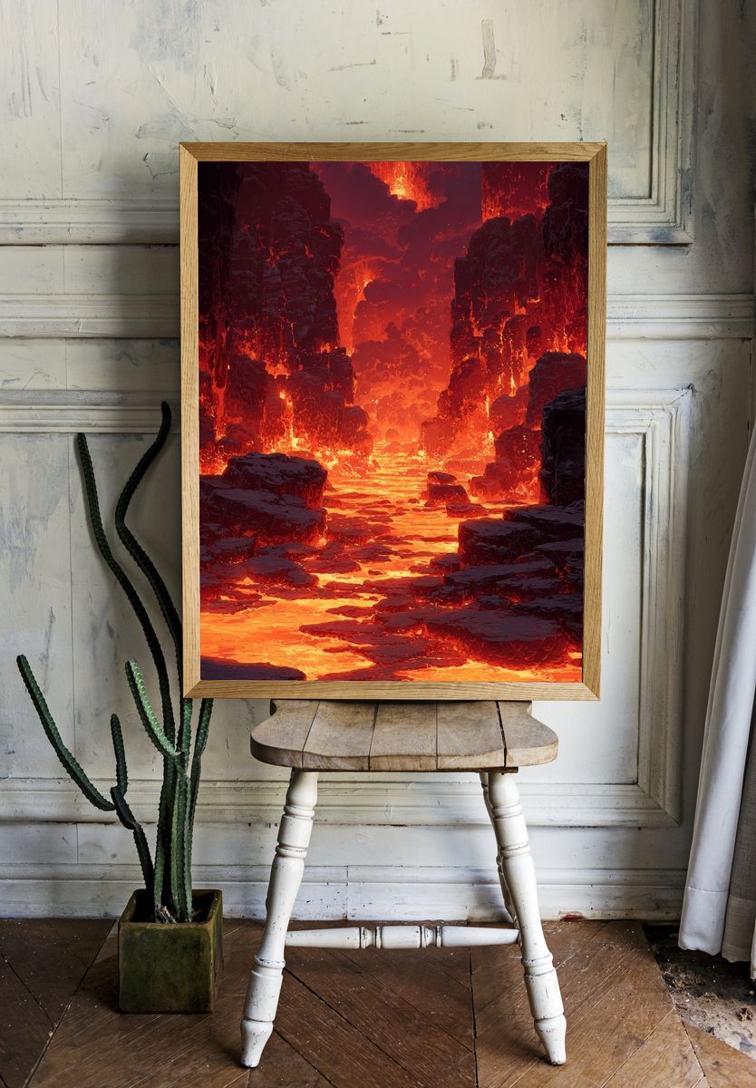 Lava Flow — Digital Art Print room preview