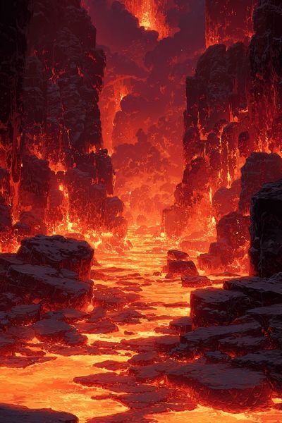 Lava Flow — Digital Art Print. poster print