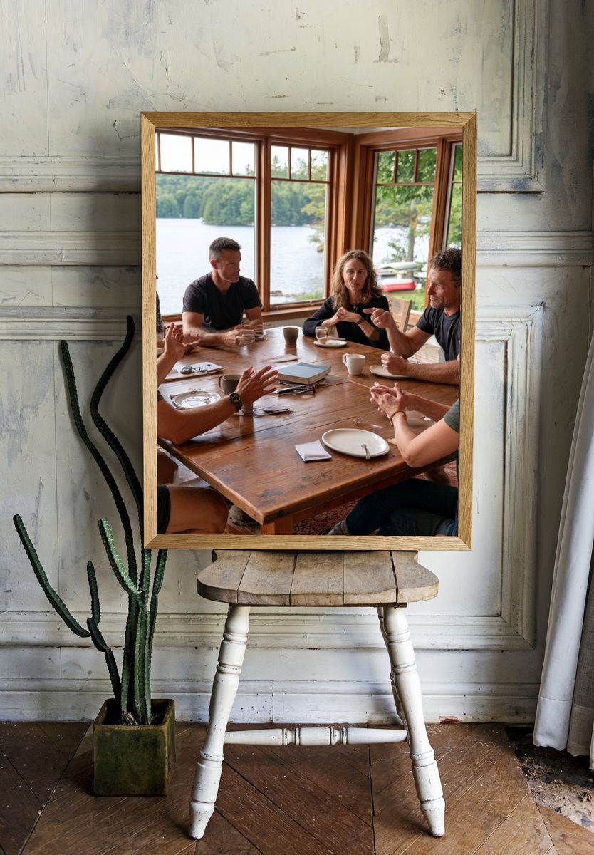Lakeside Gathering Photography Poster. — room view 1