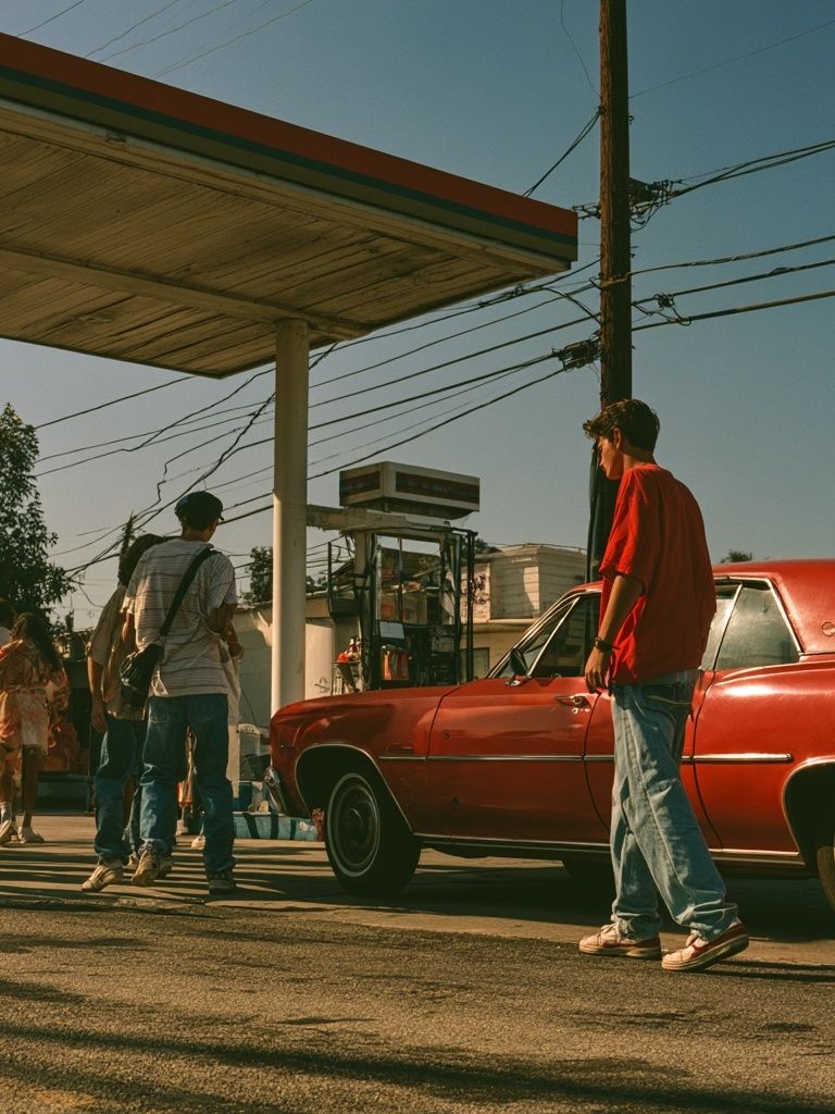 Lowrider Gas Station Street Photography Poster. poster — photography art