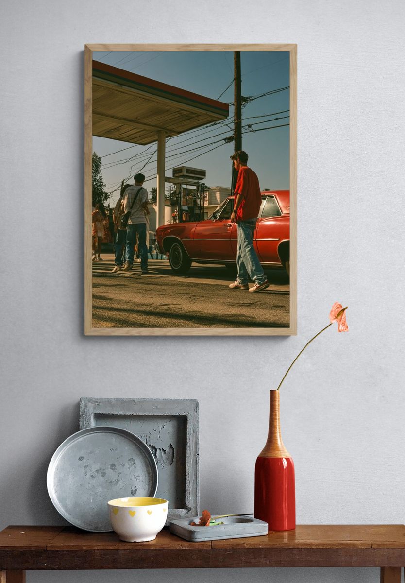 Lowrider Gas Station Street Photography Poster. — room view 3