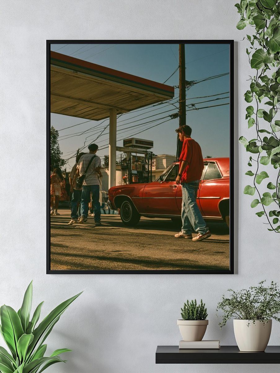 Lowrider Gas Station Street Photography Poster. — room view 4