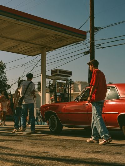 Lowrider Gas Station Street Photography Poster. poster
