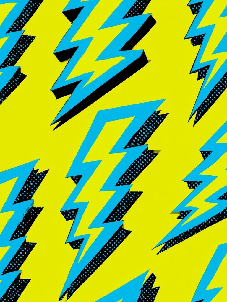 Electric Lightning Pop-Art Poster. poster — fine-art art