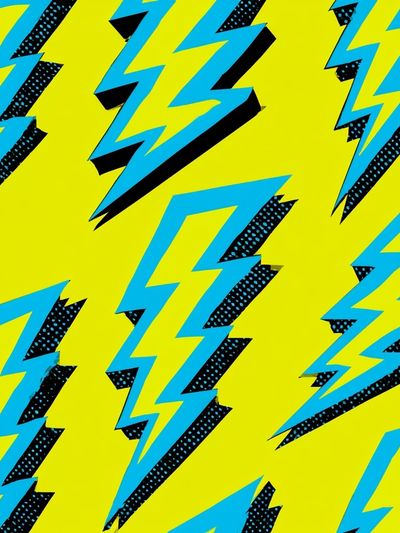 Electric Lightning Pop-Art Poster.