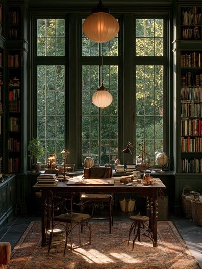 Cozy Library Study Room Poster. poster