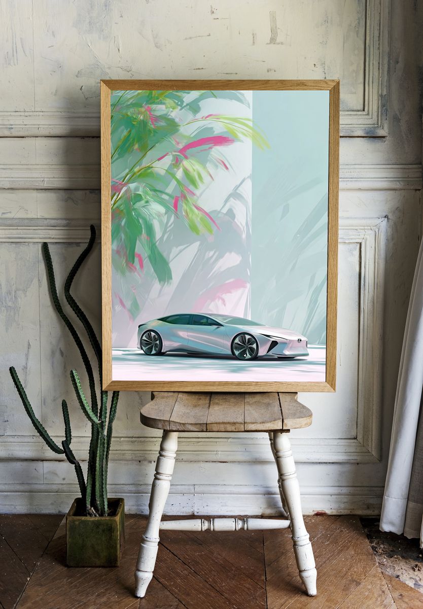 Lexus Concept Car Illustration Poster. — room view 1