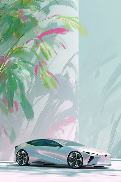 Lexus Concept Car Illustration Poster. poster print