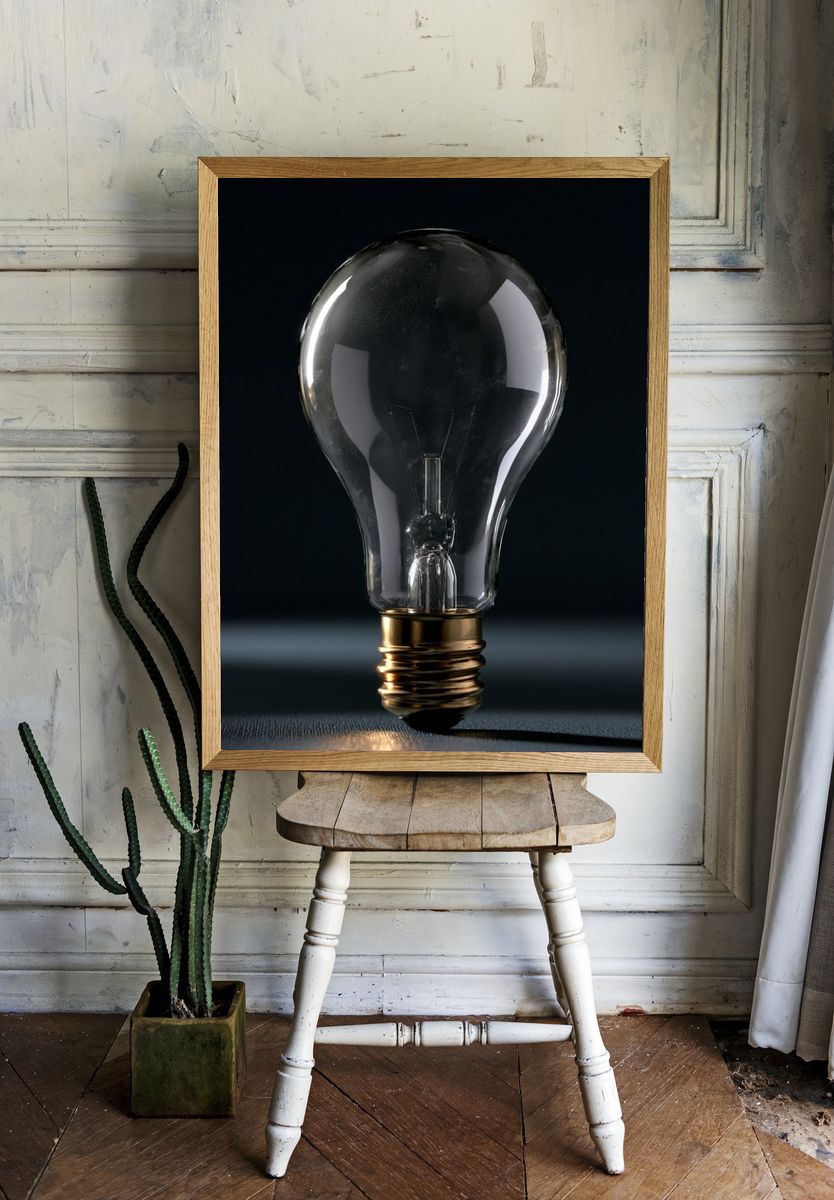 Light Bulb Photography Poster. — room view 1