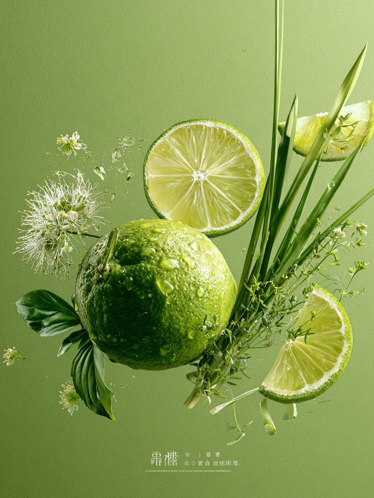 Lime Still Life Illustration Poster. poster detail