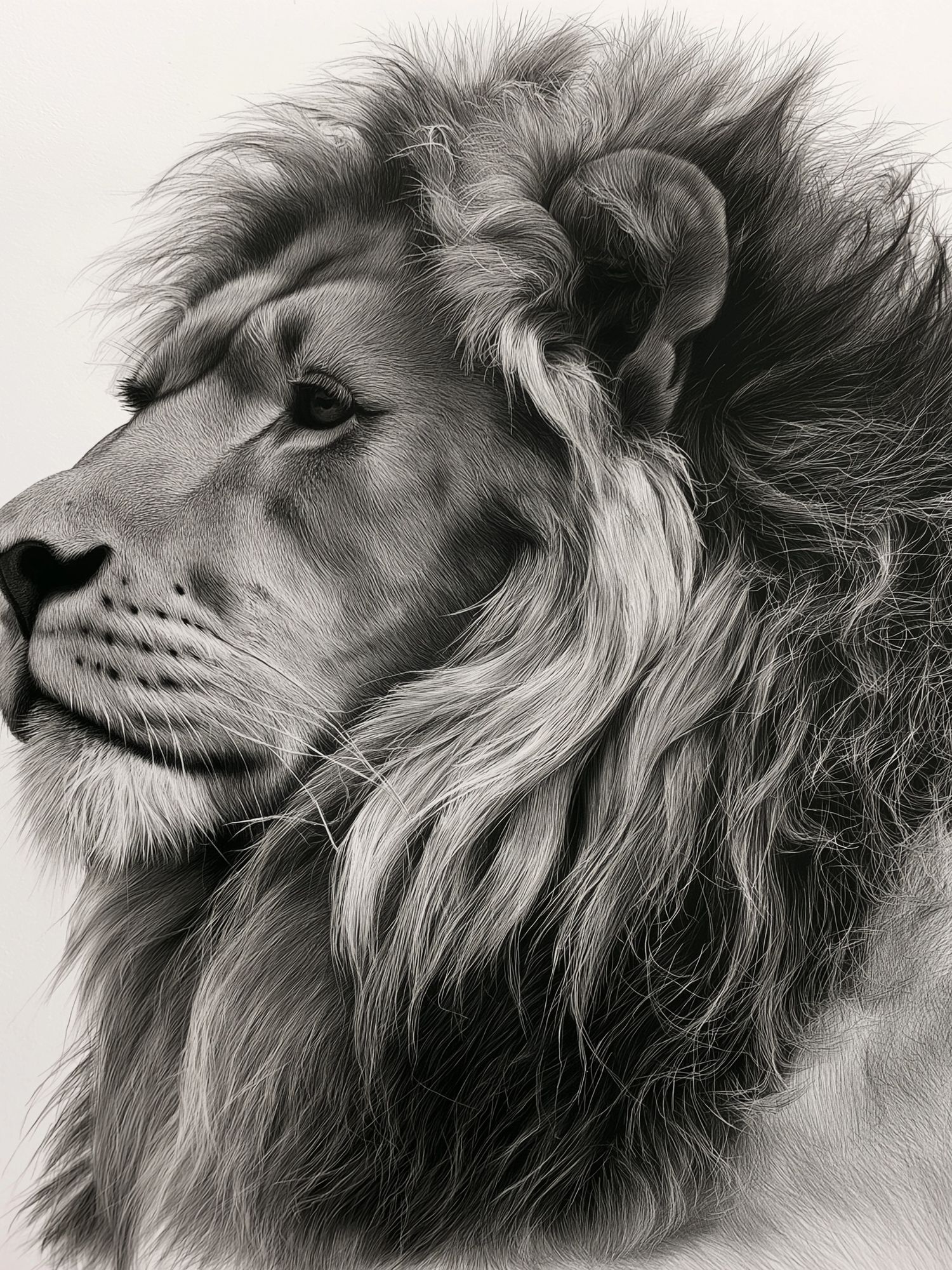 Majestic Lion Portrait Print. poster — animals art