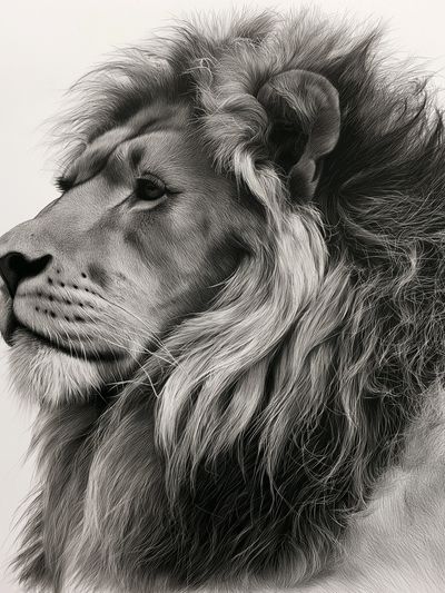 Majestic Lion Portrait Print.