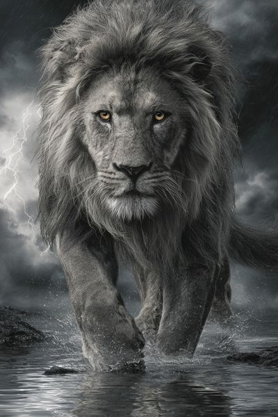 Majestic Lion — Digital Art Print. poster print