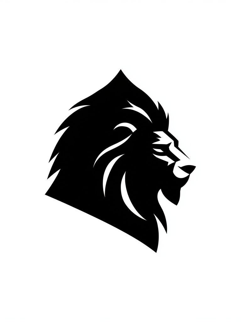 Lion Head Minimalist Print. poster detail