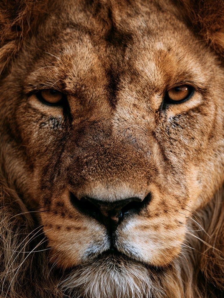 Lion Portrait Photography Poster. poster — animals art