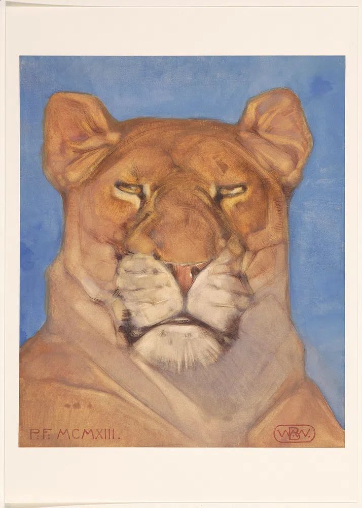 Lioness Portrait — Fine Art Print. poster — animals art