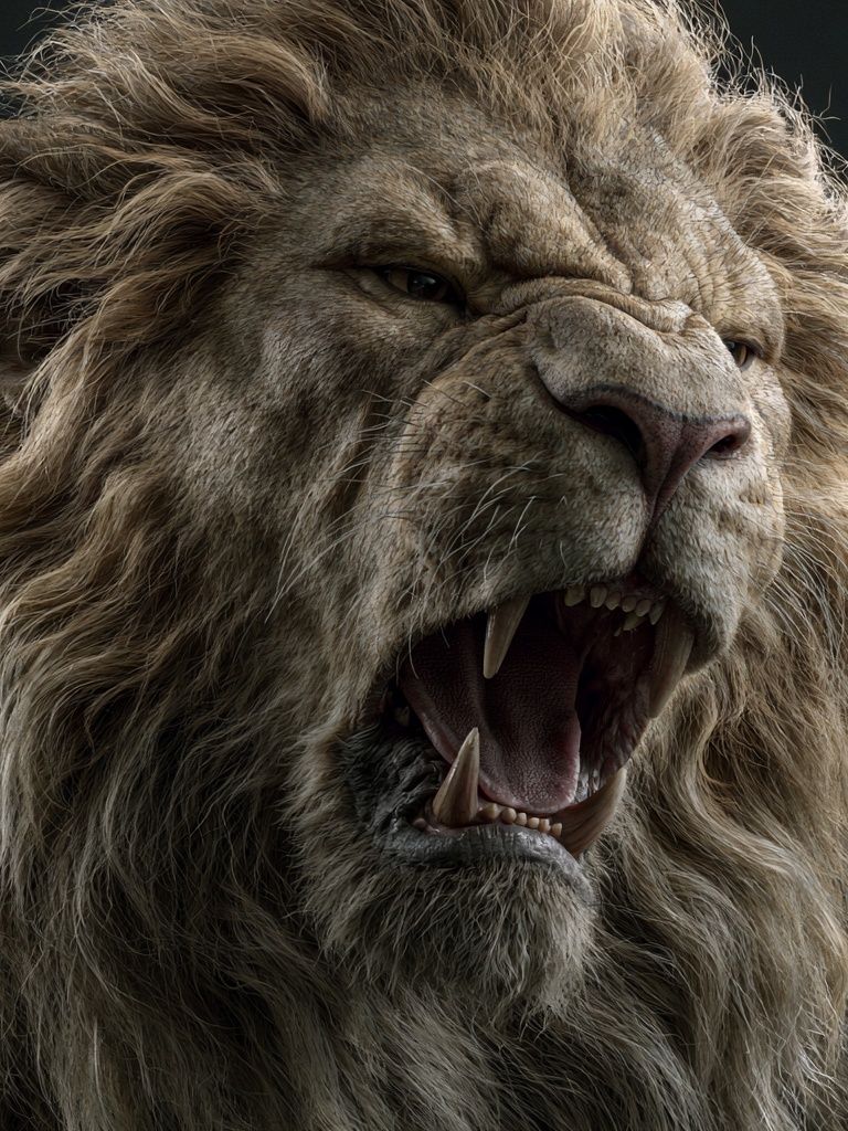 Roaring Lion Portrait Poster. poster detail