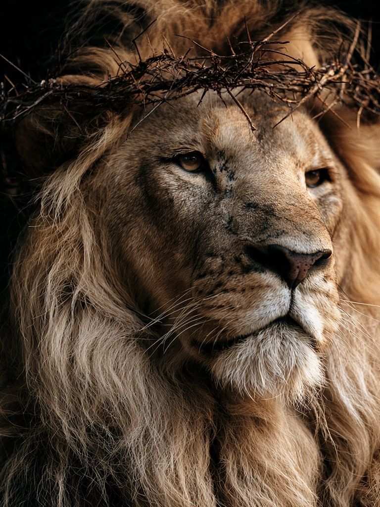 Majestic Lion Portrait Print. poster detail