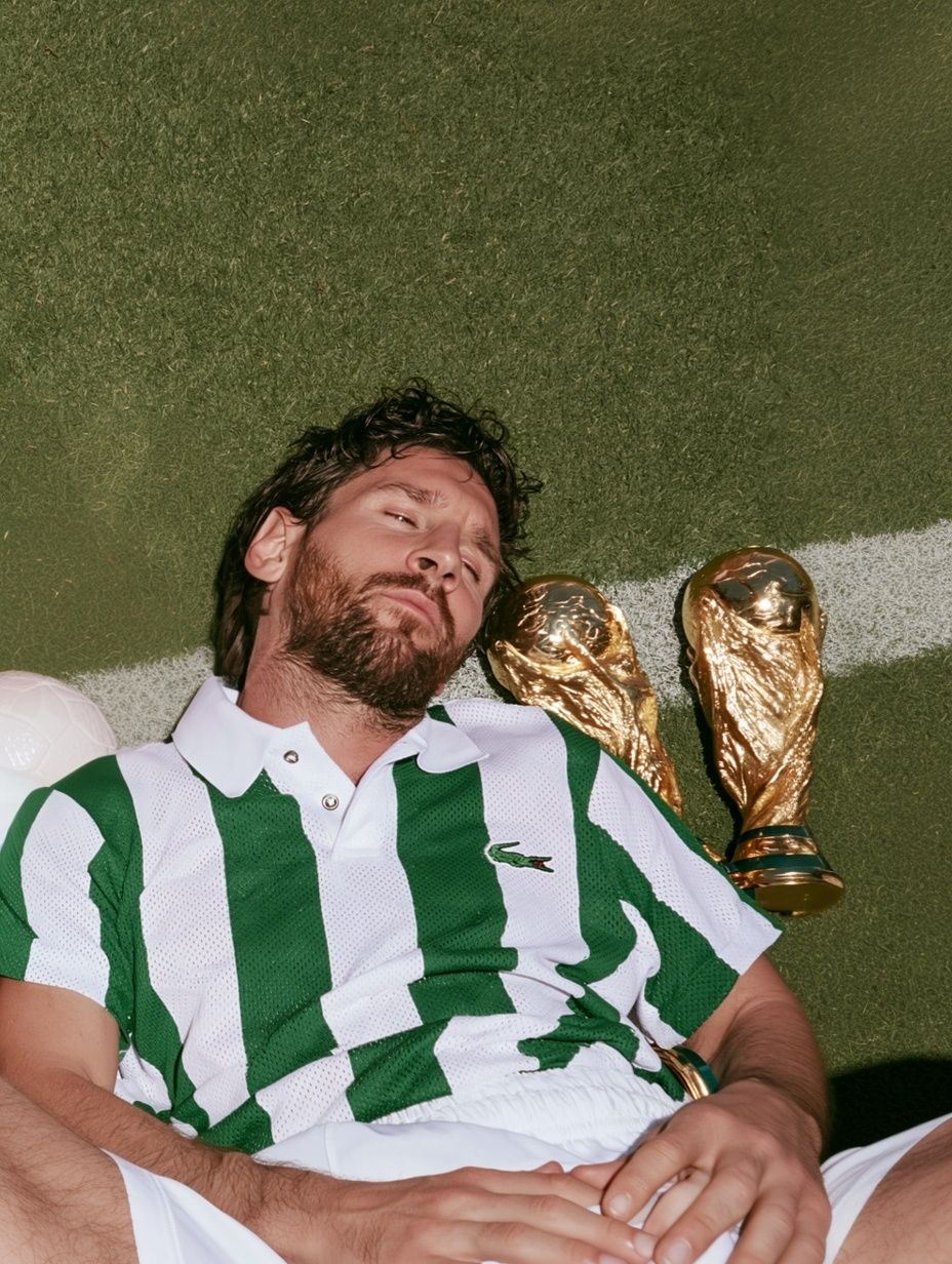 Lionel Messi Trophy Rest Poster. poster detail