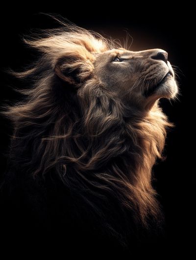 Majestic Lion Portrait Poster. poster