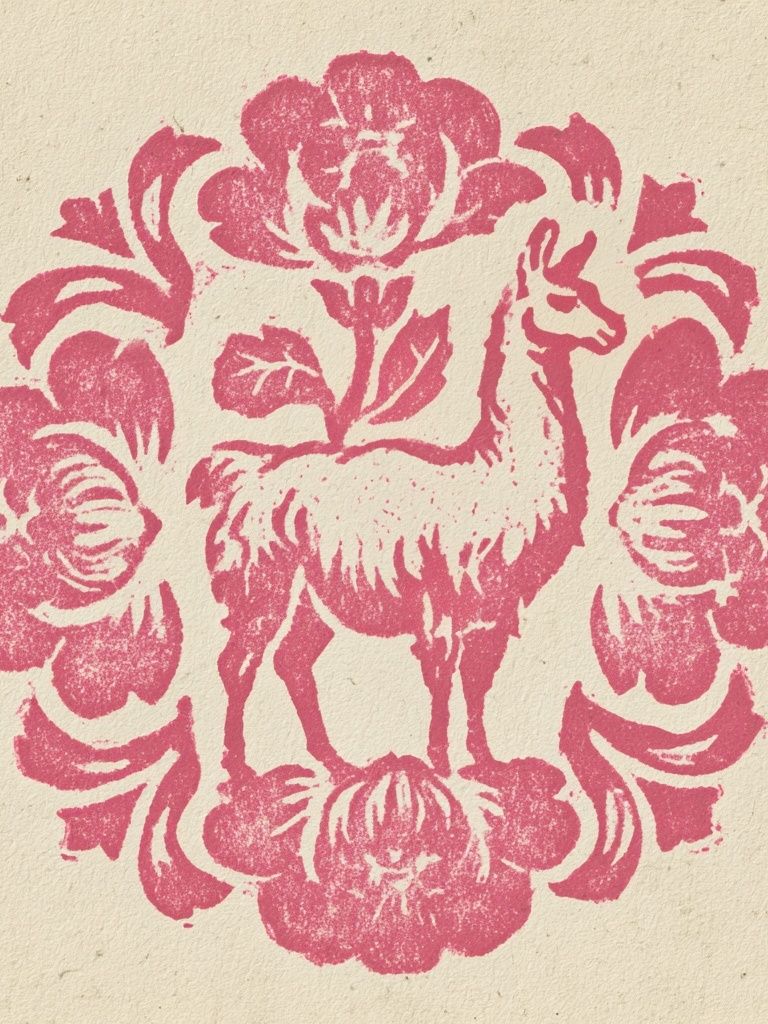Llama Floral Illustration Poster. poster — animals art