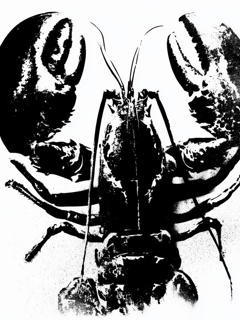 Lobster Ink Print Poster. poster — animals art