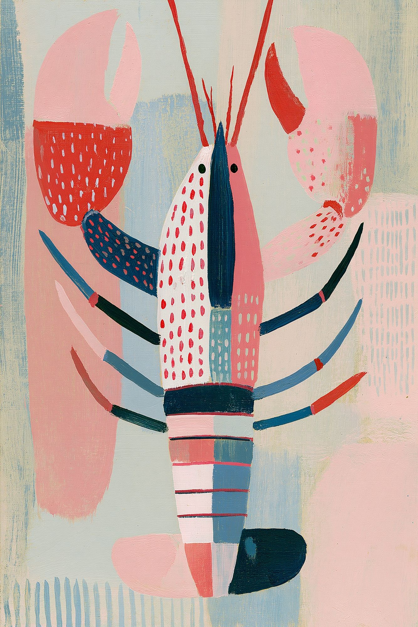 Abstract Lobster Illustration Poster. poster — illustration art