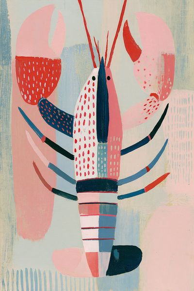Abstract Lobster Illustration Poster. poster