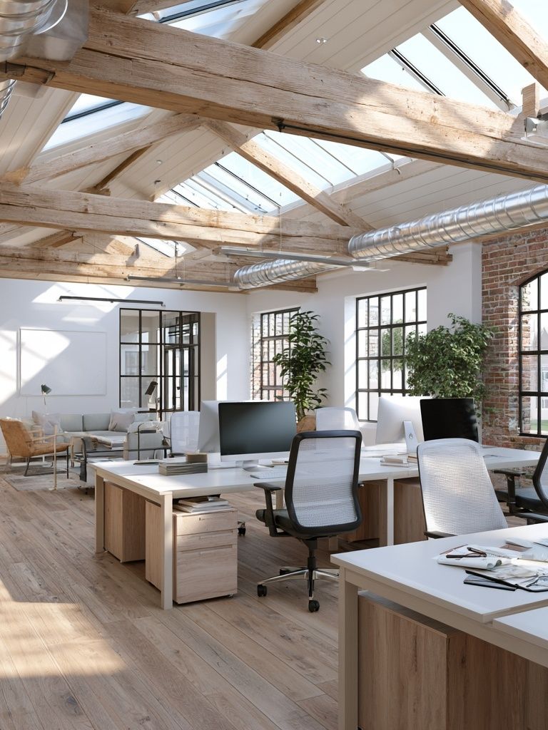 Loft Office Interior Photography Poster. poster detail