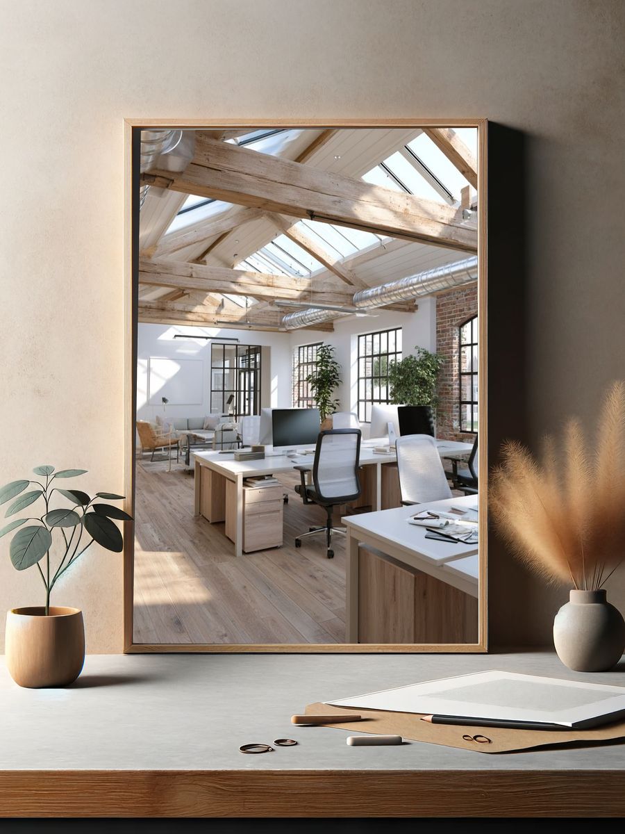 Loft Office Interior Photography Poster. — room view 2