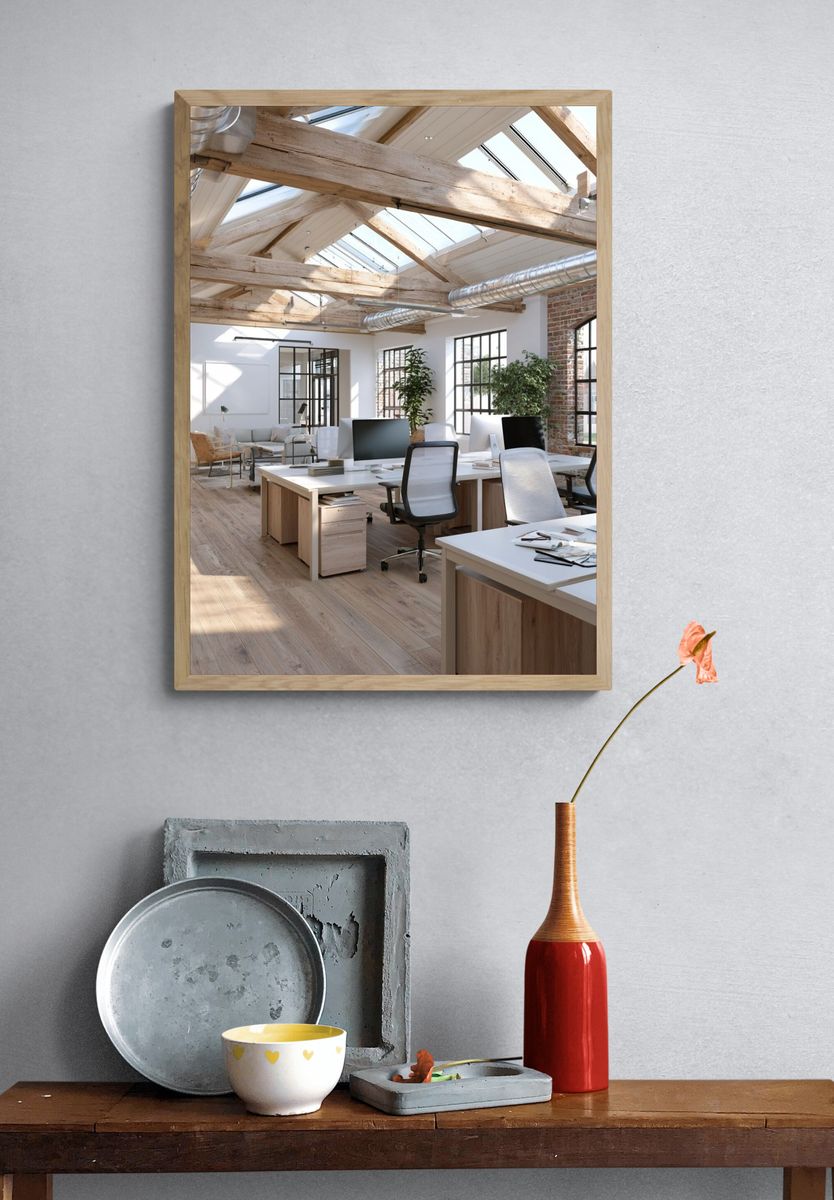 Loft Office Interior Photography Poster. — room view 3