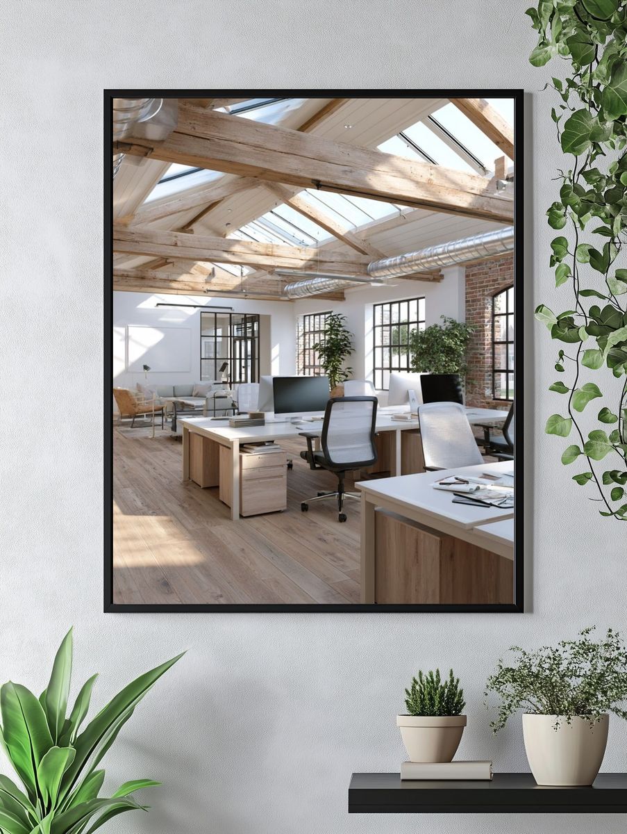 Loft Office Interior Photography Poster. — room view 4