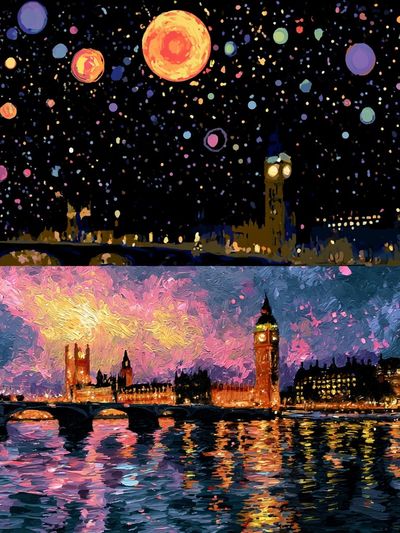 London Night Skyline — Fine-Art Print. poster