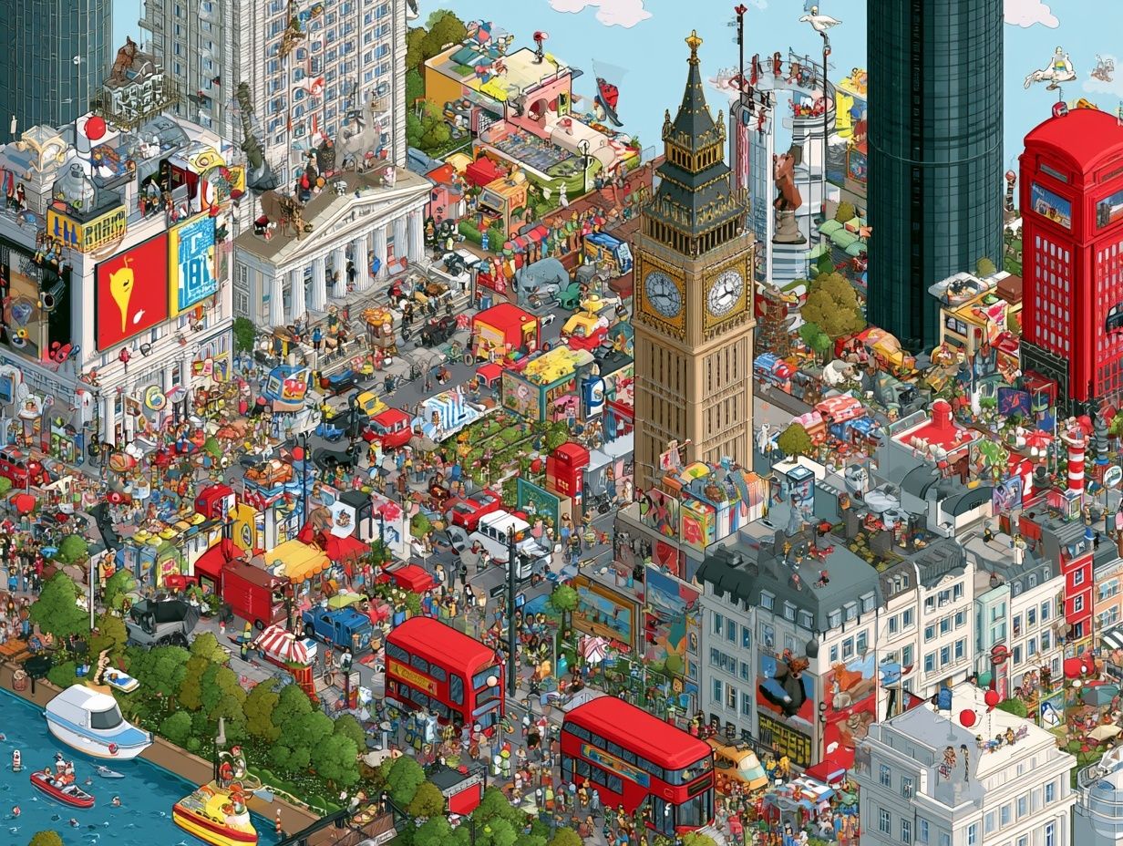 London City Collage Illustration Poster. poster — illustration art