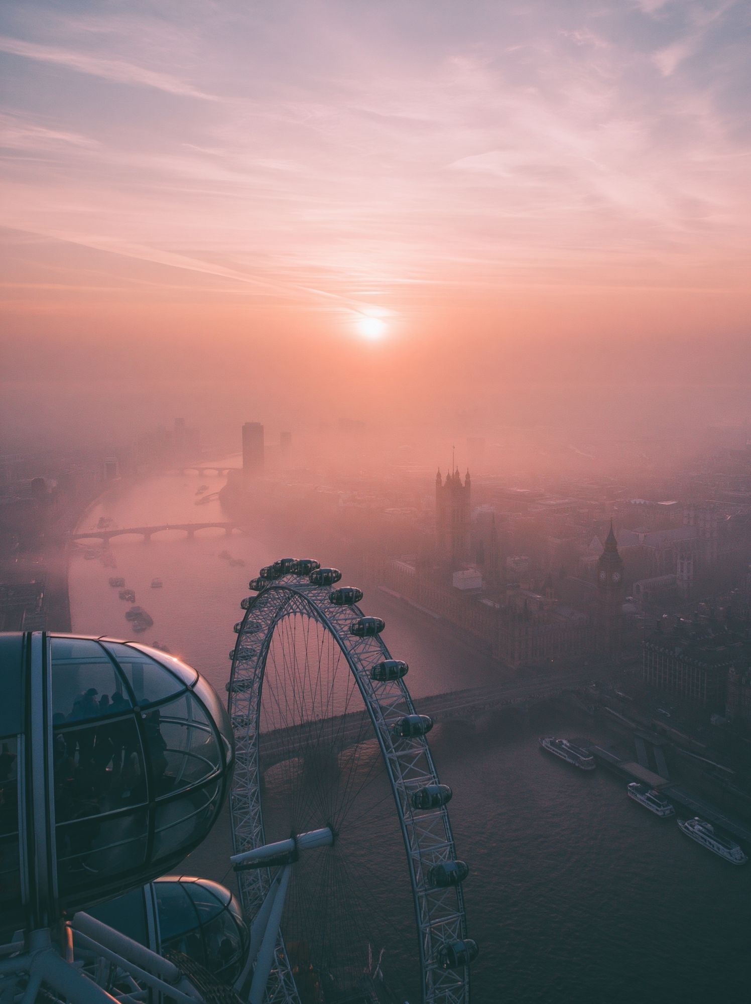 London Eye Sunrise Poster. poster detail